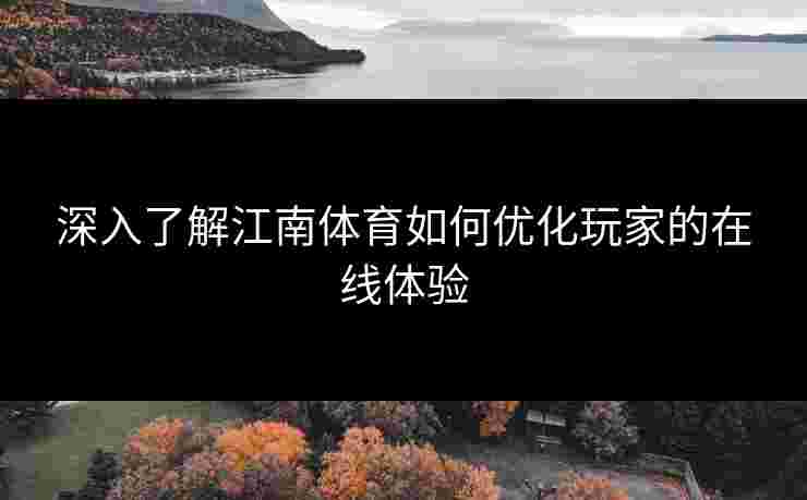 深入了解江南体育如何优化玩家的在线体验